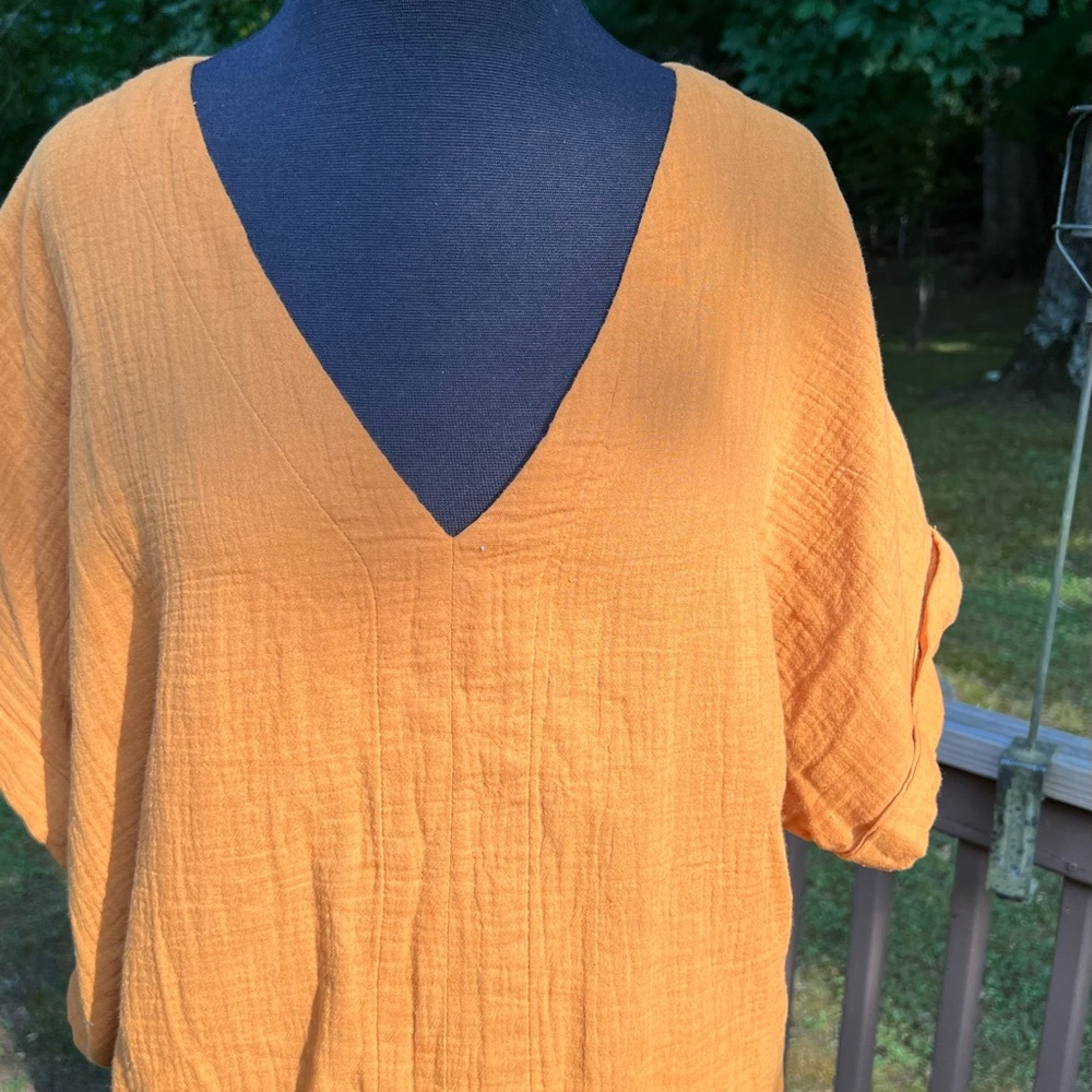 V neck tunic 100 % cotton